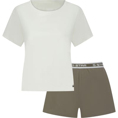 G-Star Sunstone Loungewear Vaporous Gray/bungee Cord Maat: XS | Slipjes Outlet | Dames | Bruin
