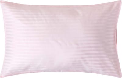 Homescapes Satijn Streep Katoen Kussensloop 50x75 cm – Roze – 100% Egyptisch Katoen – Draaddichtheid 330