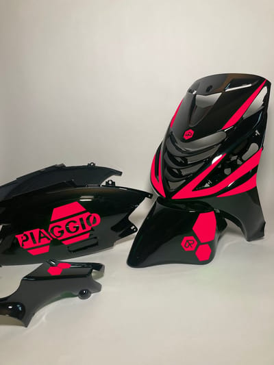 Piaggio Zip Stickerset - Hexa - Fluor Roze