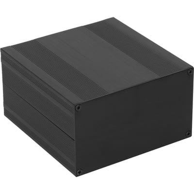 Behuizing van aluminiumlegering voor project HIFI buizen eindversterker behuizing geborsteld zwart 82,2x145x150mm