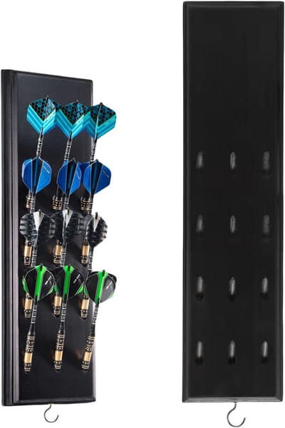 Houten Dart Houder voor 12 Darts, Praktische Wandbevestiging voor Dartopslag, Ideaal voor Elk Dartbord Type, Duurzaam en Stijlvol Design