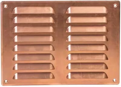 Europlast metalen ventilatierooster rechthoekig koper 260 x 190mm - MR2619CU