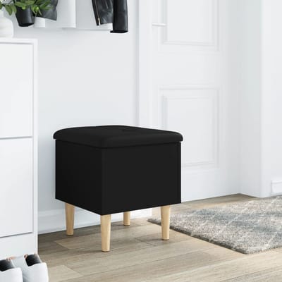 vidaXL - Opbergbank - 42x42x46 - cm - bewerkt - hout - zwart