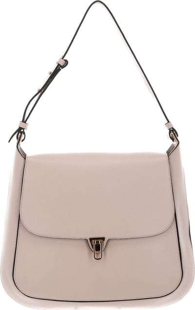 COCCINELLE Leren Handtas Schoudertas Cristhy Handbag Powder Pink Beige