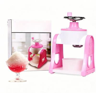 IJsschep Machine - Geschaafd IJs - Zomerse Feesten - Handmatige Bediening - 19 x 30 x 18 cm - Roze