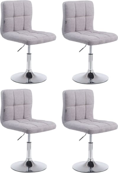 CLP Palma Set van 4 Lounger - Stof grijs
