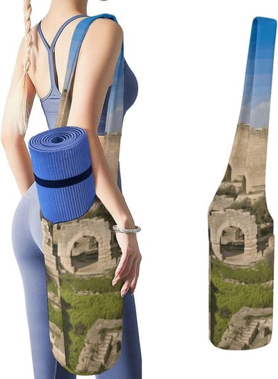 Yogamat Tas - Draagtas Mat - Sporten Buiten - Ruim Hoofdvak - 50x40x18cm - Wit