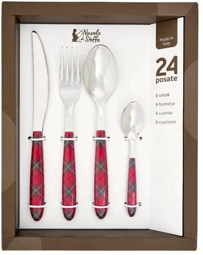 Bestekset tartan - 24 delig - Cartolina - Nuvolde di Stoffa