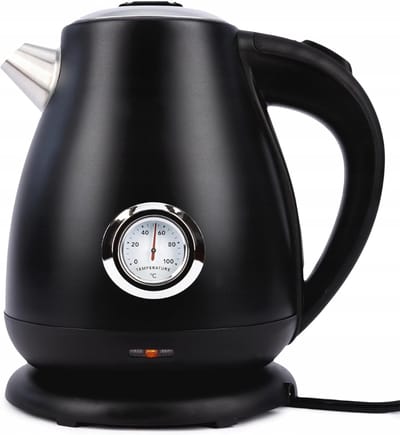 RWB® Waterkoker Retro - Retro Waterkoker - Waterkoker - Zwart - ‎22 x 17 x 23 cm;