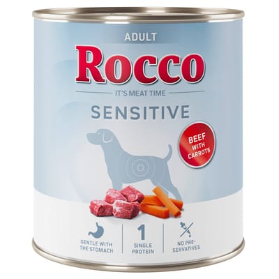 Rocco Sensitive 6 x 800 g Hondenvoer - Nieuw Receptuur- 6 x 800 g: Rund met Wortelen