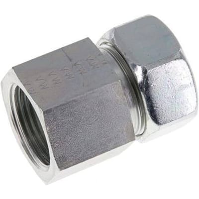 G 1'' x 28L Verzinkt Stalen Rechte Snijring Koppeling 160 Bar DIN 2353 - FL2S-FC-EZ-100G-28-L