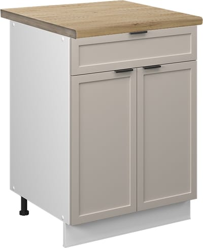 Vicco Fame-Line Keukenonderkast – 60 cm met lade, WB Eik GrijsBeige