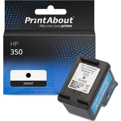 PrintAbout huismerk Inktcartridge 350 (CB335EE) Zwart Geschikt voor HP