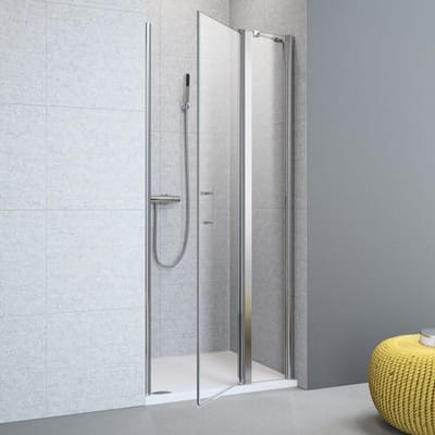 Megabad Profi Collection Planplus hinged door with fixed part for niche 80 x 195 cm stop right MBPPDTF80R