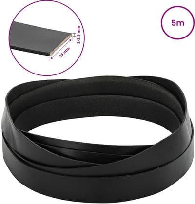 vidaXL - Leren - riem - 1 - Zwart - 500 - x - 3,5 - cm - Leer