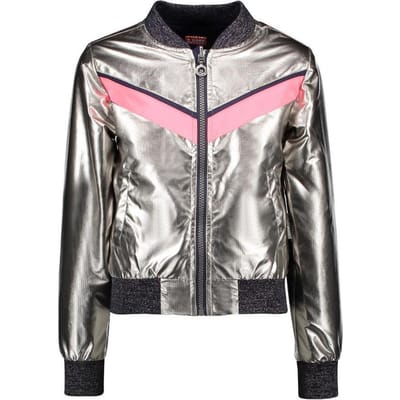 B. Nosy Kids - Maat 104 -  Meisjes Jas - Pewter