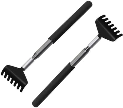 Dailygoods- Rugkrabber telescopisch 20-68 cm - Roestvrij Staal - Ergonomisch Design - Duurzaam - Comfortabele Massage - Multifunctioneel - Jeukkrabber
