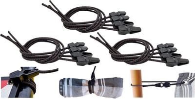 Elastische Spankabels - Spanbanden Snelbinders - Lading Zekeren - Verstelbare Lengte - 50 cm 12 Stuks - Zwart