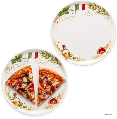 2-delige set Pizzaborden KATJA Ø31,5cm van porselein – 165308