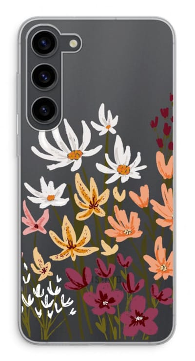 Case Company® - Hoesje geschikt voor Samsung Galaxy S23 Plus hoesje - Painted wildflowers - Soft Cover Telefoonhoesje - Bescherming aan alle Kanten en Schermrand