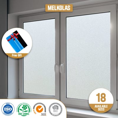 ZIA’S & CO -Raamfolie HR++45x300cm-Zonwerend & Isolerend-Anti inkijk-Statisch-Melkglas -Inclusief Rakel