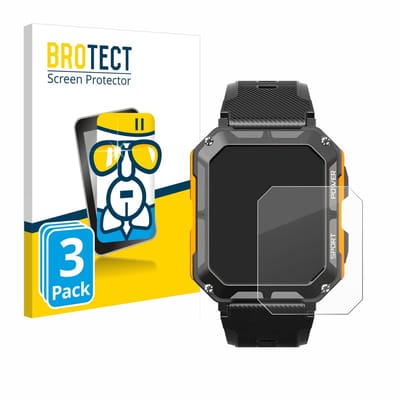 Screenprotector 3 Stuks voor Njord Gear The Indestructible Smartwatch Beschermglas transparant