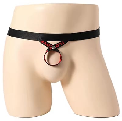 Open thong string met penis gat - BDSM - Erotische mannen slip - G-string