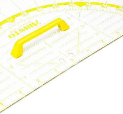 Wandbord geodriehoek 80 cm met handgreep - transparant