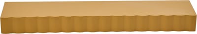 Wandplank Weaves - Okergeel Metaal - 60x5x15 cm (BxHxD) - Golvende Rand