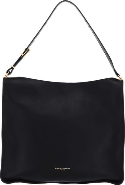 GIANNI CHIARINI Leren schoudertas Renee Shoulderbag Nero zwart