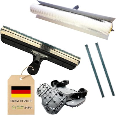 Ontluchtingsroller set - Betonroller spijkerzolen - Vloercoating aanbrengen - Compleet met spatbescherming - 50 cm 11 mm