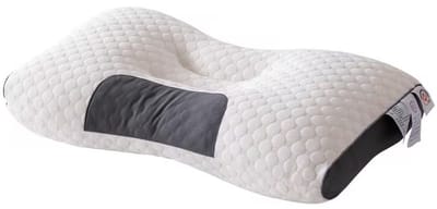2 stuks Katoenen Massage Nekkussen - Verstelbaar Ergonomisch Contour Kussen voor Zachte Slaap - Hoogwaardige Polyester Vulling - Afneembaar Kussensloop