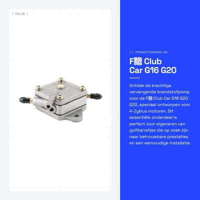 Dailygoods- Brandstofpomp Elektrisch - Vervangingsonderdeel - Compatibel met Club Car G16/G20/G22 - 4-Zyklus - Model Jn6-F4410-00 - Hoogwaardige kwaliteit