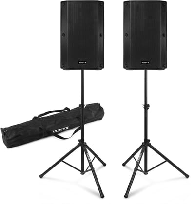 Vonyx Passieve speakerset - PA systeem met 2 passieve speakers en 2 standaards - 10 inch - 1000W