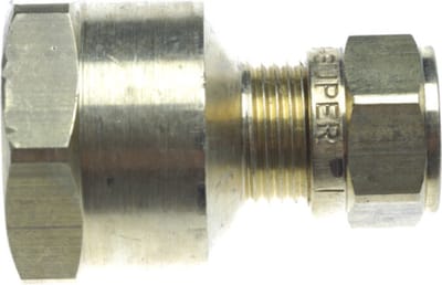 Gimeg puntstuk recht 1/4 inch binnendraad x 10mm