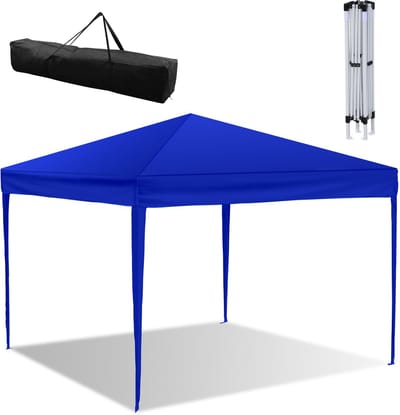 Partytent 3x3m Paviljoen Opvouwbaar en Waterdicht Feesttent blauw