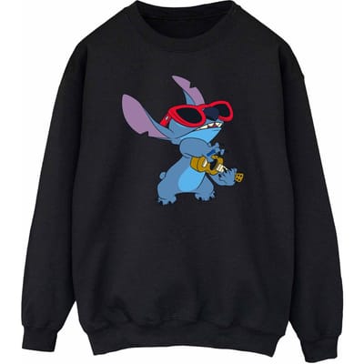 Disney Heren Lilo en Stitch Gitaar Sweatshirt (Zwart)