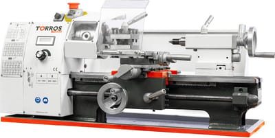 Metaaldraaibank centerhoogte 100 mm centerlengte 300 mm spilboring 21 mm 0,6 kW 230V variabele snelheden Torros TR1830V