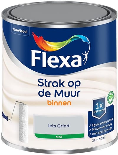 Flexa - Strak Op De Muur Binnen Mat - Iets Grind - Mengverf - 1 L