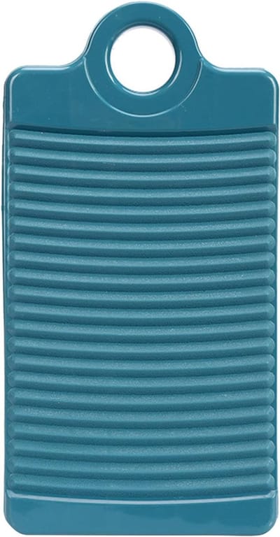 Wasplank Kunststof - Handwasbord Huishouden - Kleding Handmatig Wassen - Golfvormig Streepontwerp - 31 x 17 x 2 cm - Wit
