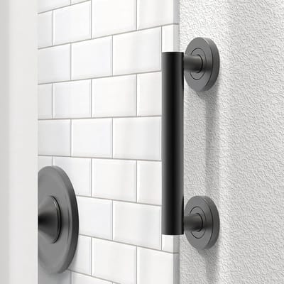 Veiligheidsbeugel Badkamer - Steunhandgreep Hulp - Veilig Douchen - 500 Lbs Draagkracht - 48.3 x 7.6 cm - Mat Zwart