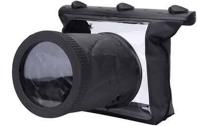 Dailygoods- Onderwaterbehuizing Waterdicht tot 20m - Professionele Behuizing - Geschikt voor SLR/DSLR Camera - Transparant/Zwart - Materiaal: PVC/PMMA/PC/ABS - Afmetingen: 17,5 x 19 x 7,8 cm - Camera Case