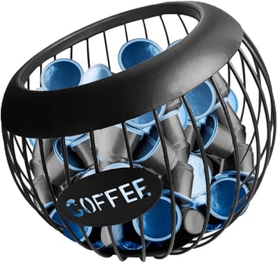 Famanu - Grote koffiecapsulehouder voor espresso en K-cups, multifunctionele houder voor koffiebar of werkblad