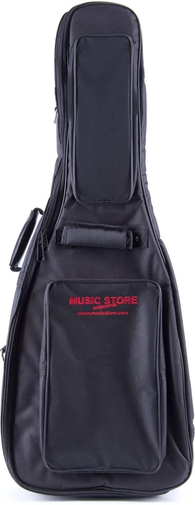 MUSIC STORE "Super Deluxe" Gigbag Classic zwart/rood Logo - Tas voor klassieke gitaren