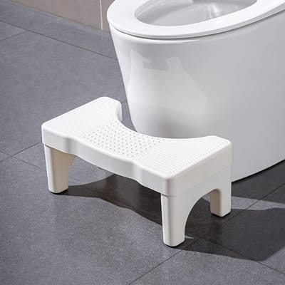 Universele Antislip Toiletkruk voor Volwassenen en Kinderen - Vermindert Winderigheid en Aambeien, Compact Design 39 x 26 cm
