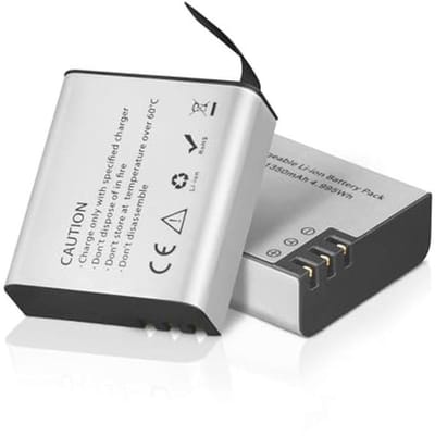 Action Cam Accu 1350mAh - 2 Stuks
