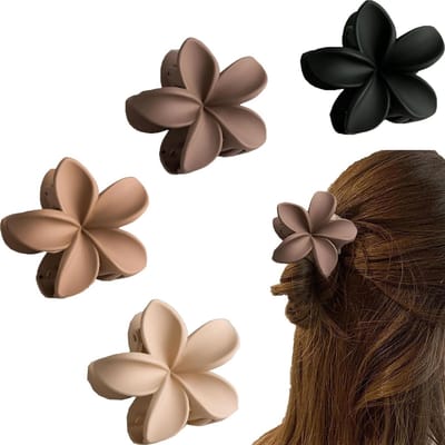 Haarspeldjes 4 stuks - Bloemvorm - Matte, niet-slip - Voor het vastzetten van haar - ShopVlot