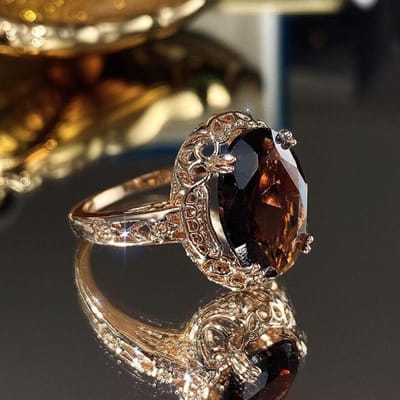 Mode Luxe Donkerrode Kristallen Ring Geometrische Ovale Zirkonia Ringen voor Vrouwen Trendy Feest Prom Sieraden Cadeau Vrouwen Ring 7 rood