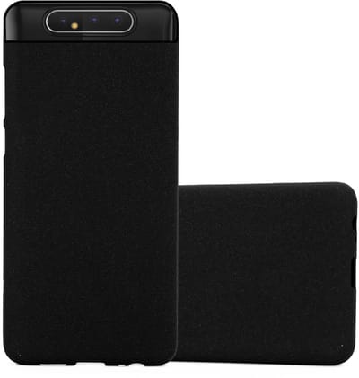 Cadorabo Hoesje geschikt voor Samsung Galaxy A80 / A90 4G in FROST ZWART - Beschermhoes gemaakt van flexibel TPU silicone Case Cover