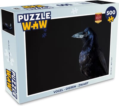 Puzzel Vogel - Dieren - Zwart - Legpuzzel - Puzzel 500 stukjes